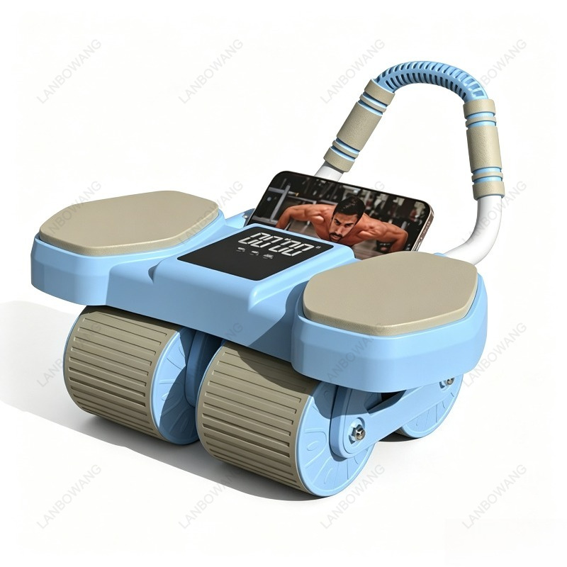 Ab Roller Wheel With Elbow Support - 스마트 4륜 자동 리바운드 복근 롤러,
