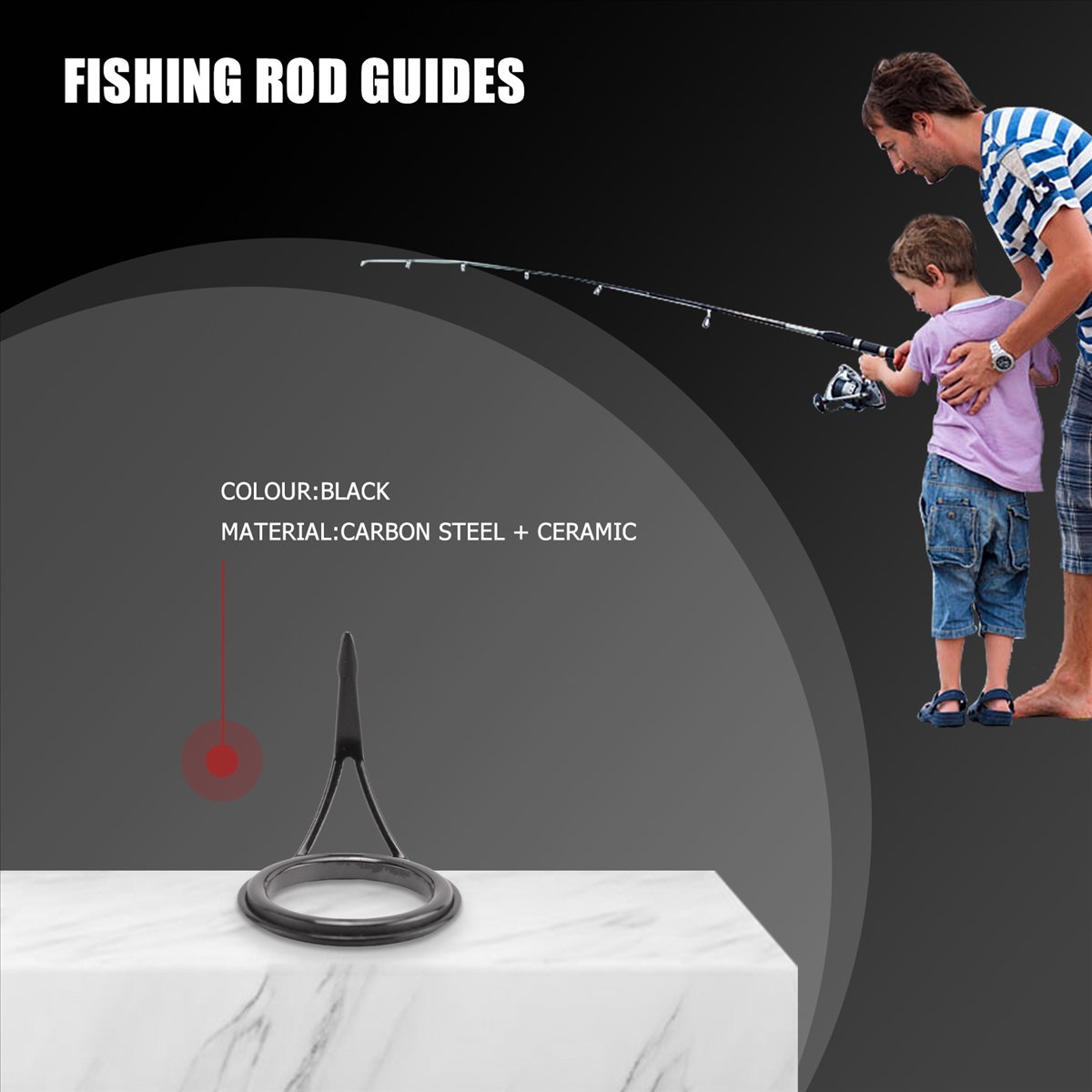 NEW 8개/세트 낚싯대 가이드, 낚싯대 끝부분용, 5 - Fishing 리뷰 및 가격