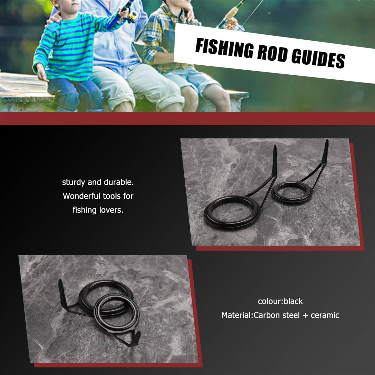 NEW 8개/세트 낚싯대 가이드, 낚싯대 끝부분용, 5 - Fishing 리뷰 및 가격